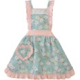 thumbnail image 1 of GHSDFBB Womens Cooking Baking Apron | Ladies, Woman, Kitchen Chef Aprons with Pocket (Lt Blue Pink Trim), 1 of 6