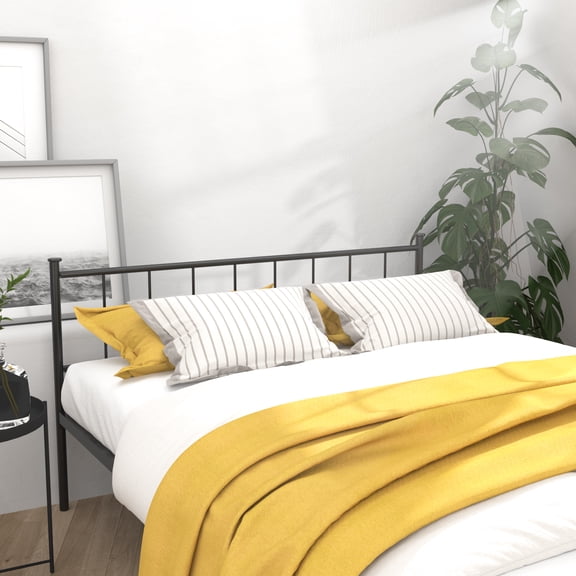 XIZE Queen Size Bed Frame with Headboard, Footboard, Under-Bed Storage, No Box Spring Needed, Black
