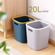 thumbnail image 5 of Papelera de baño pequeña Papelera de plástico de 20 L Contenedor de basura Cestas para baños, dormitorios, cocinas, oficinas, 5 of 5