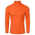 thumbnail image 1 of CamisePaHombres De Mangas Largas Cuello De Cisne Ajuste Delgado Casual Naran52, 1 of 6
