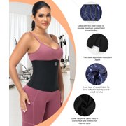 MANIFIQUE Sweat Waist Trainer Belt for Women Waist Cincher Trimmer Ab Belt Tummy Control Body Shaper with Zipper