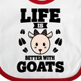 thumbnail image 4 of Inktastic Life is Better with Goats Boys or Girls Baby Bib, 4 of 4