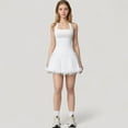 thumbnail image 4 of Women's Tulle Mini Skirt with Soft Lining and Layered Ruffle Hem for a Whimsical Ballet-Inspired Look - Medium, White, 4 of 7