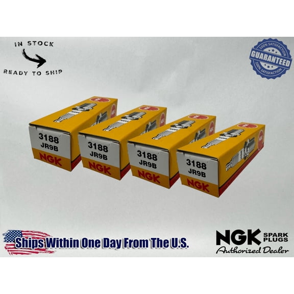 NGK Genuine OEM Authentic Spark Plugs JR9B - 4 PACK