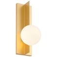thumbnail image 2 of 62336LEDDLP-GLD/OPL Access Lighting Euro - 4.5W 1 LED Wall Sconce-16 Inches Tall and 6 Inches Wide, 2 of 9