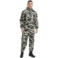 thumbnail image 4 of TiaoBug Men's Long Sleeve Work Overall Mechanic Uniforms Lightweight Jumpsuits Front Zipper Suit Camouflage L/170, 4 of 7