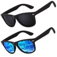 thumbnail image 1 of LINVO Gafas de sol polarizadas para hombres Gafas de sol de conducción Sombras Diseño de estilo retro de los años 80 Cuadrado, 1 of 1