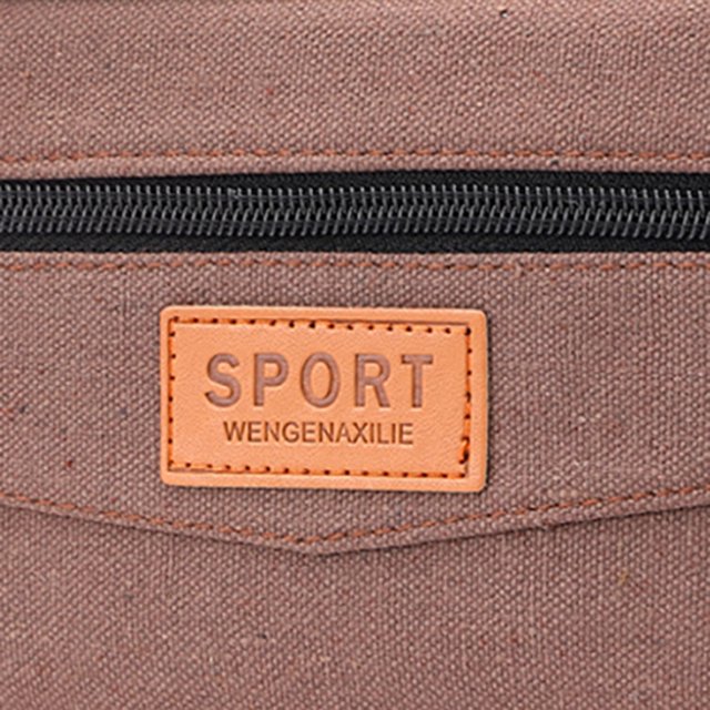 Bolsa de la cintura de la del teléfono de los hombres de múltiples capas Fanny Pack Monedero de lona (Café 1) JShteea Para Estrenar