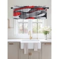 thumbnail image 2 of Valances for Windows Black Red Abstract Rod Pocket Cafe Window Treatments Valance Curtains for Kitchen Bathroom Laundry Basement Windows 56"x16", 2 of 9