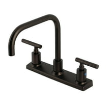 Kingston Brass FB2145CML Manhattan Two-Handle 2-Hole 8" Centerset Kitchen Faucet in Oil Rubbed Bronze