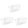 thumbnail image 4 of OUNONA 3pcs Suction Cup Wall Rack Decorative Tooth Cup Brush Carrier Creative Stainless Steel Shelves Multifunction Container for Bathroom Kitchen, 4 of 8