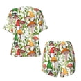 thumbnail image 5 of Picia Mushrooms Gnomes Pajamas Sets for Women Soft Short-Sleeved Pjs with Lounge Shorts Two Piece Sleepwear-Large, 5 of 9
