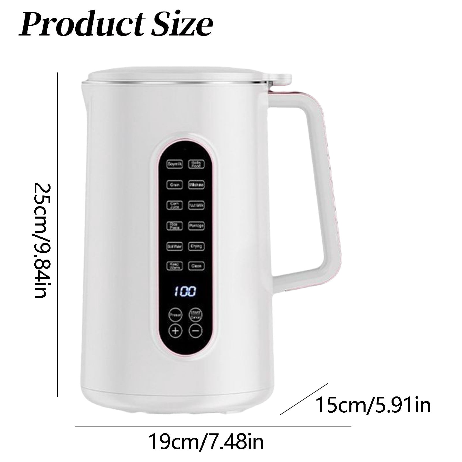 Juicer,5 In 1 Multi Functional Nut Maker Machine 40oz Soymilk Maker Highly Efficient For Homemade Oat Soy Juice With 12h Delay Start/Keep Warm/Self Cleaning