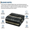 thumbnail image 5 of Nanan 9'x12' Area Rugs for Living Room Bedroom Washable Geometric Checkered Rug Vintage Non Slip Low Pile Indoor Carpet, Black, 5 of 7