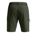 thumbnail image 3 of OIOLOYJM Shorts Cargo de Randonnée pour Hommes Légers Extensibles pour Extérieur Shorts Athlétiques Golf Camping Décontracté Gym Course avec 4 Poches Zippées Vert Armée P, 3 of 3
