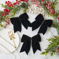 thumbnail image 3 of 15 Pcs 6 Inch Christmas Velvet Bows, Vintage Velvet Ribbon Christmas Bows for Gift Wrappings, Xmas Tree Topper & Garland, Wreath Bows Christmas Decorations(Black), 3 of 12