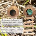 thumbnail image 5 of Natural Coconut Shell Gecko Nest House Reptile Hideouts Bed Cage Toy With Ladder Hanging Loop For Lizards Chameleon Gecko Snakes Small Animal 2 Pcs, 5 of 5