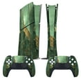 thumbnail image 2 of Skin Sticker for PS5 Slim Standard Disc Digital Edition Console and Controllers Decals for Playstation 5 (Green Gold Marble Modern Luxury,,PS5 Disc Edition), 2 of 5