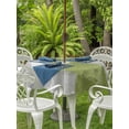 thumbnail image 3 of Outdoor Tablecloth with Umbrella Hole for Patio/Picnic/Party/Camping, Sage Green Abstract Waterproof Table Cloth Round Cover Washable, Grey Geometric Oil Painting Vintage (Dia 60"), 3 of 8