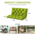 thumbnail image 2 of Kimunuk Outdoor Swing Cushion , 40" X 40" X 5" Waterproof Bench Chair Replacement Cushion with 6 Ties for Patio Porch, Grass Green, 2 of 7