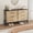 Black with wood color, variant on CazToi 6 Drawer Dresser R-Leg Wooden Chest of Drawers Storage Cabinet