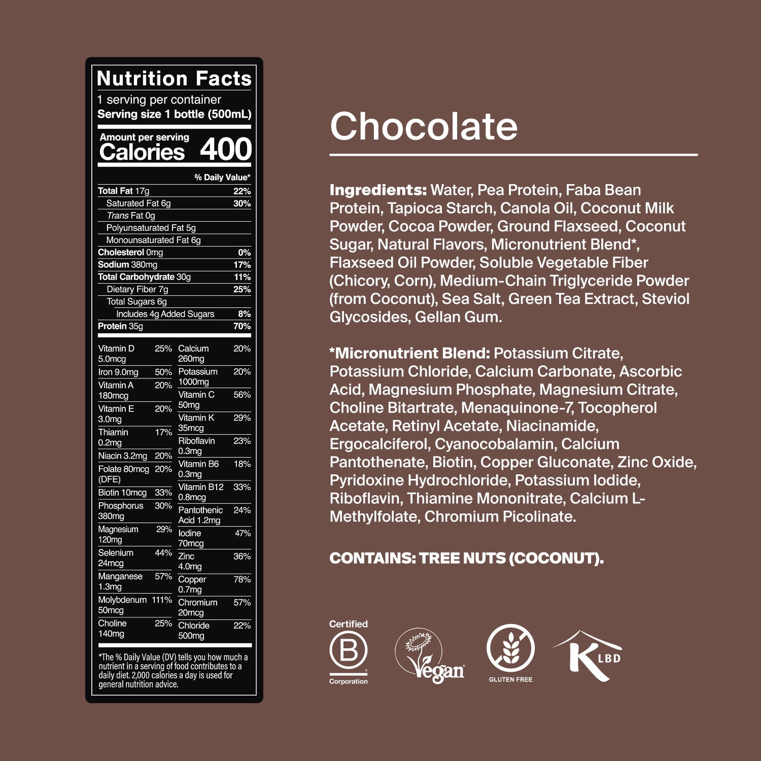 Huel Black Edition Chocolate Ready-to-Drink 35g Protein Meal Replacement