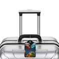 thumbnail image 5 of Pofeuu Playful Colorful Dragons Flowers Print Luggage Tags, Privacy Cover ID Label with Stainless Steel Loop and Address Card for Travel Bag Suitcase-2 PCS, 5 of 5