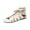 White, variant on Women Gladiator Sandals Retro Wedge Heel Round Toe Hollow Roman Gladiator Sandals Open Roman Sandal with Zipper Flat Slippers Lace-Up Summer Open Toe Beach Low Heel Strappy Wedge, White, 6