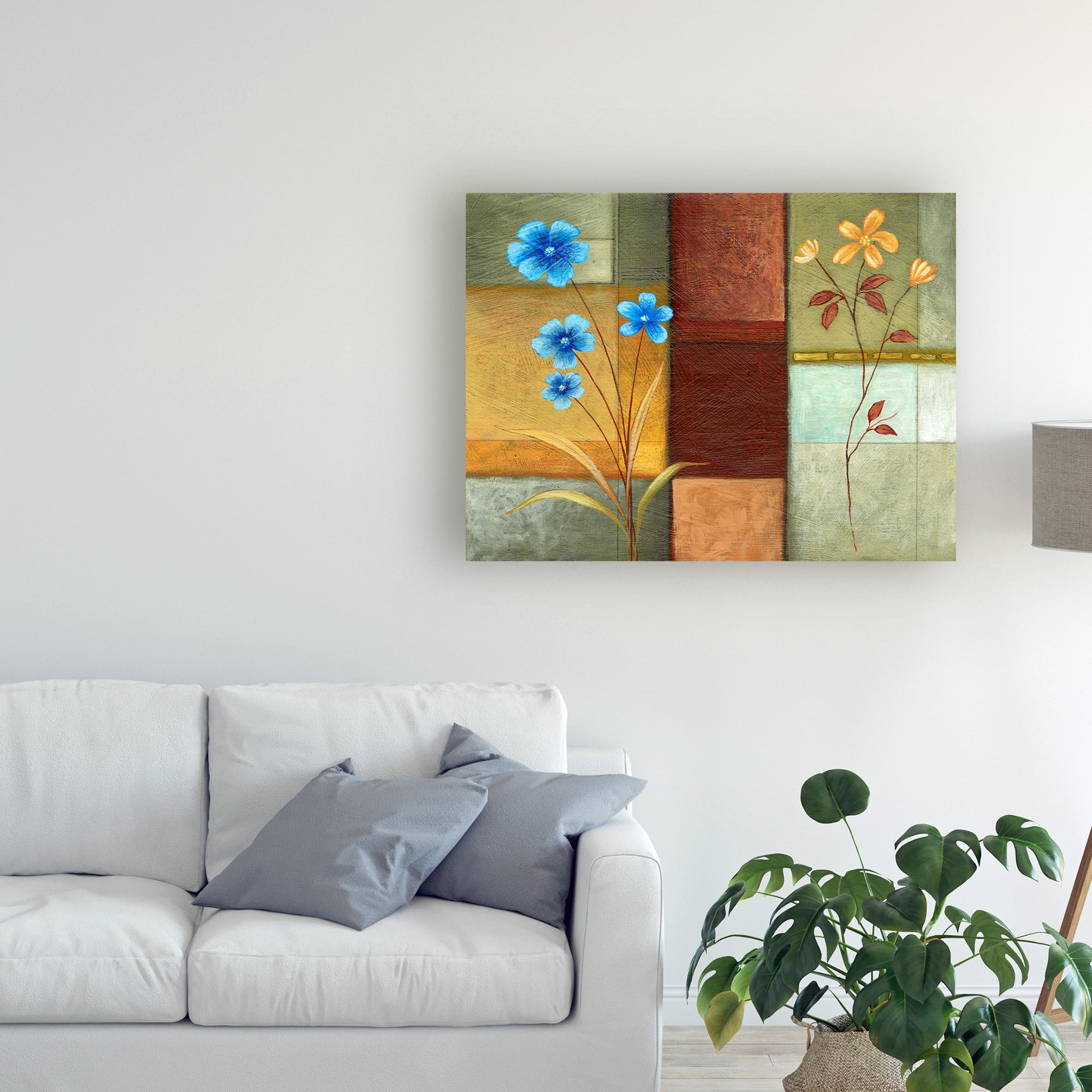 Trademark Fine Art 'Blue Left, Orange Right' Canvas Art by Pablo Esteban