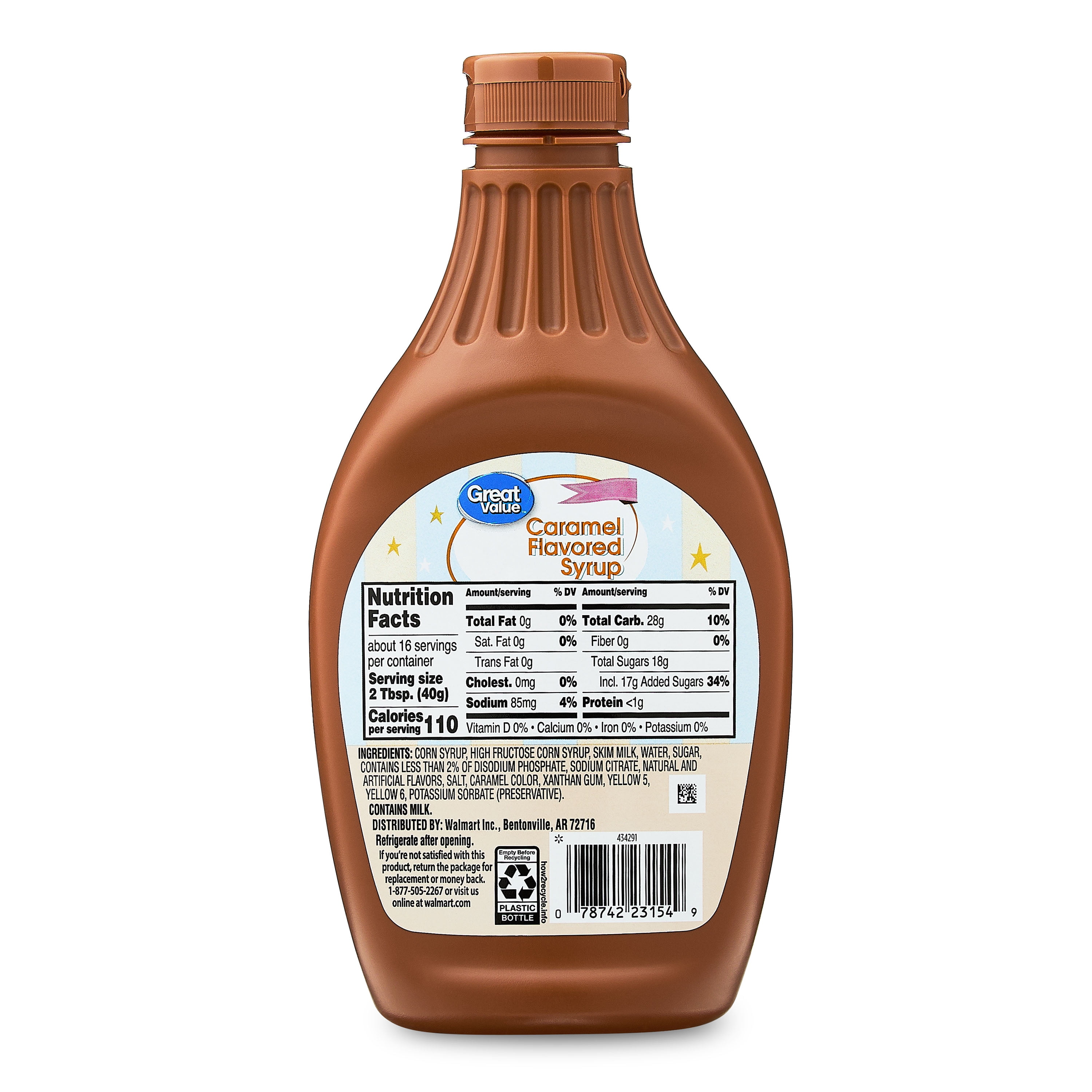 Great Value Caramel Syrup, 22 oz