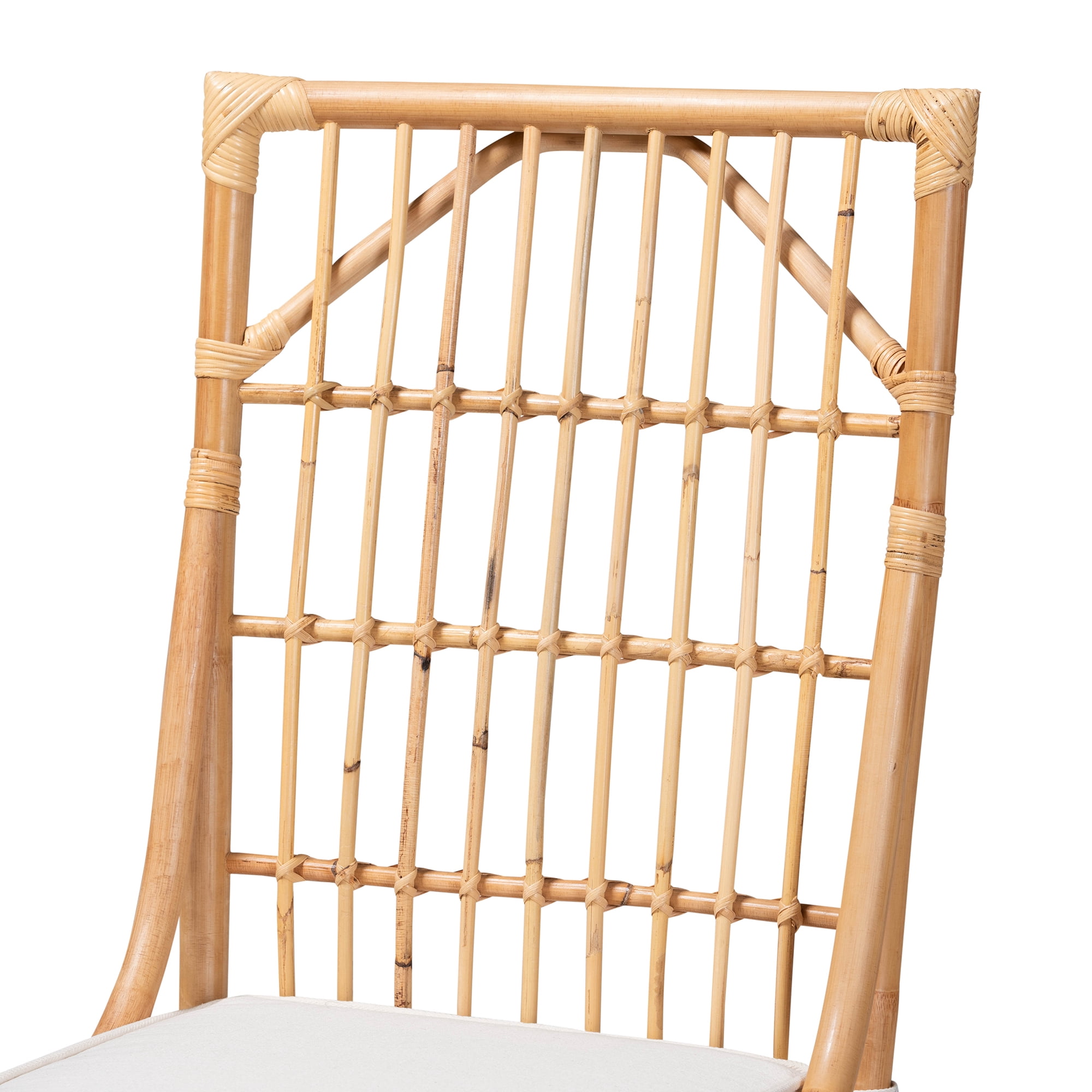 bali & pari Rose Rattan BOHO Dining Chair, Natural Brown
