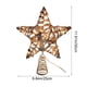 thumbnail image 3 of Estrella para la punta del árbol de Navidad | Estrella de hierro 3D de cinco puntas con 20 luces LED | Adorno de cinta dorada con purpurina multicolor | Decoración navideña duradera para el árbol de, 3 of 6