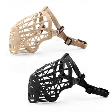 Dog Muzzle, Basket Muzzle for Biting, Chewing and Scavenging, Humane Cage Mouth Cover, Suitable for Grooming and Training Small, Medium, Large Aggressive Reactive Dogs