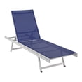 thumbnail image 3 of CorLiving Gallant Weather Resistant Reclining Outdoor Lounge Chair with Metal Frame and Polyester Mesh Fabric, Navy Blue, 3 of 6