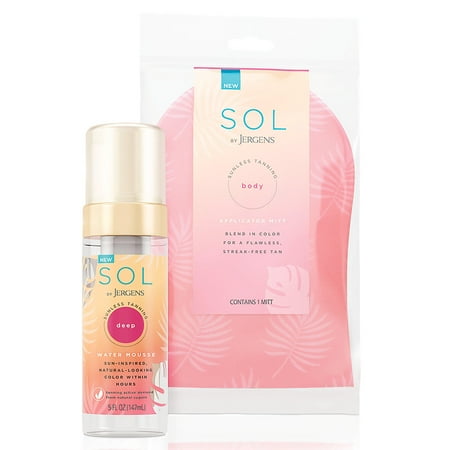 SOL by Jergens Self-Tanning Mousse with Applicator Mitt, Choose your Shade (5 fl. oz.)