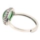 thumbnail image 4 of Anillo de esmeralda redondo vintage plata de ley 925 chapado en oro blanco de 18 quilates anillo de mujer nano esmeralda verde, 4 of 8