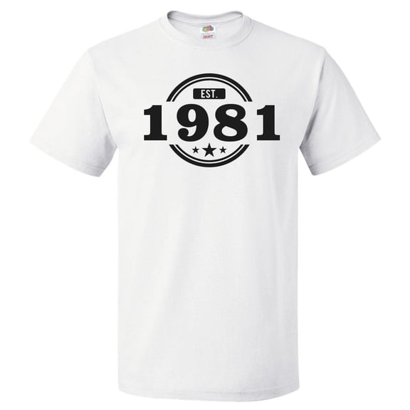 45th Birthday Gift For 45 Year Old Established 1981 T Shirt
