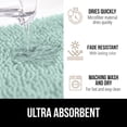 thumbnail image 4 of Bath Rug 30x20, Thick Soft Absorbent Chenille, Rubber Backing Quick Dry Microfiber Mats, Machine Washable Rugs for Shower Floor, Bathroom Runner Bathmat Accessories Décor, Seablue, 4 of 6