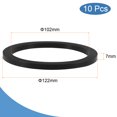 thumbnail image 2 of Unique Bargains 4' DN100 Nitrile Rubber Flat Washer Quick Connector Gasket Black 10 Count, 2 of 5