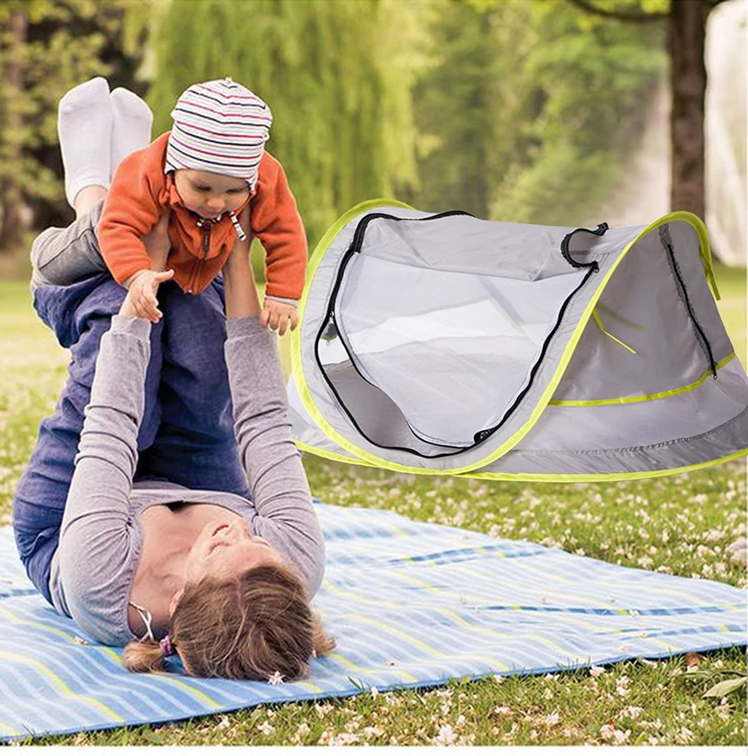 portable bed portable baby travel tent travel crib Baby beach tent UV50+ baby multi-function moving bed free to build speed blue 