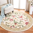 thumbnail image 1 of Safavieh Chelsea Collection HK117A Hand-Hooked Ivory and Beige Premium Wool Round Area Rug (3' Diameter), 1 of 1
