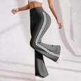 thumbnail image 4 of Gkeoshab Yoga Pants Women Women's Side-Stripe Flared Yoga Pants Nylon Spandex Bootcut Lounge & Workout Trousers with Comfort Fit Grey M, 4 of 7