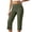 Green, variant on Women's High Waist Capri Yoga Pants with Cargo Pockets, Tummy Control Straight Leg Workout Leggings for Casual, Gym, Running(Dark Blue/M)
