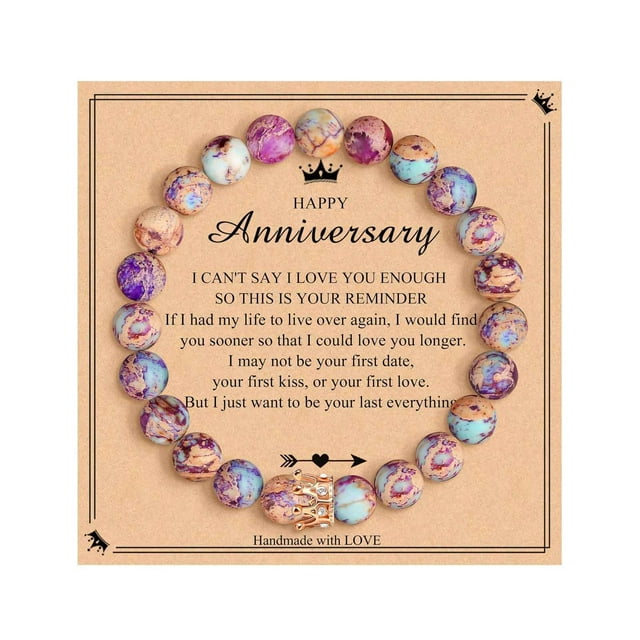 Fiudx Ofertas y liquidaciones Pulsera con colgante de amor Pulsera con cuentas y tarjeta de regalo de Navidad
