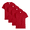 Deep Red, variant on Men Crew neck T-Shirt 4-Pack ComfortSoft 100% Cotton Heavyweight Tee Plain