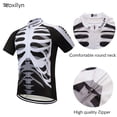 thumbnail image 4 of Camiseta de ciclismo con calavera blanca Moxilyn, ropa de ciclismo de manga corta para verano, transpirable y de secado rápido, ropa de ciclismo de montaña, 4 of 5