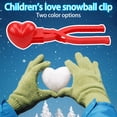 thumbnail image 5 of 2PCS Heart Snowball Maker Heart Shape Snowball Clip, Snow Ball Molds Fun Winter Outdoor Activities Snow Games (Red), 5 of 8