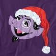 thumbnail image 2 of Sesame Street Scribble Christmas Count Von Count Unisex Adult T Shirt, Purple, Large, 2 of 5