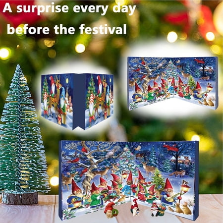 Calendrier De L'Avent Oiseau Tricoté Avec 24 Pendentifs Acrylique Pour Noël