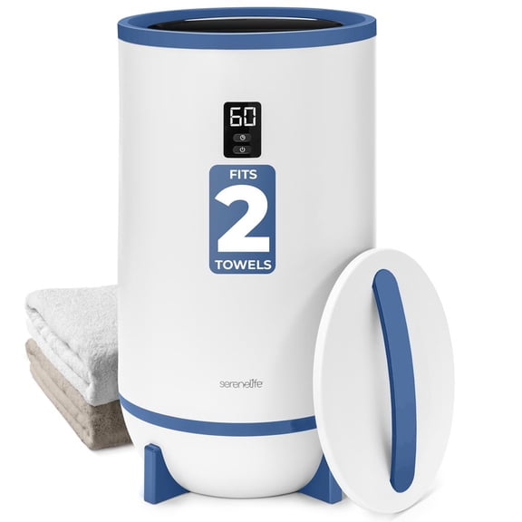 SereneLife Towel Warmer Bucket Style – Portable Large Capacity Towel & Blanket Heater with Customizable Fragrance, One-Touch Control & Auto Shut-Off for Spa and Bathroom